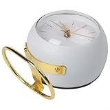Sveglia, sveglia silenziosa da comodino, senza ticchettio, alimentata a batteria, con luce notturna, per camera da letto e ufficio (bianco)