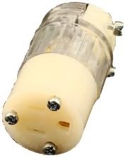 Leviton 8219-CT 15 Amp, 125 Volt, Connector, Straight Blade, Grounding, Hospital Grade, Transparent