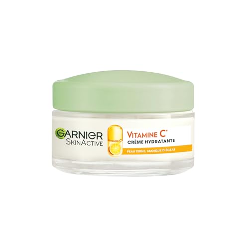 GARNIER Skin Active – Feuchtigkeitscreme Bio – Feuchtigkeit & Glanz – nährt, glättet & hellt den Teint – Vitamin C & Zitrusfrüchte – Vegan & Cruelty Free – dunkle Haut mit Mangel an Glanz – 50 ml