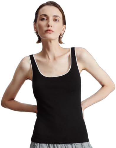 CLM Women's Merino Wool Silk Tank Top, Lightweight Breathable Odo...