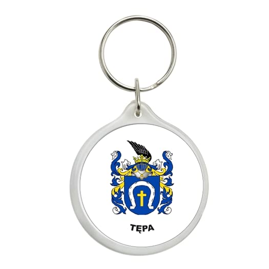 ROUND KEYCHAIN. - TĘPA HARMONIAL SHIELD - POLSKICH HERBOW SZLACHECKICH - POLAND