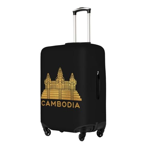 Travel Luggage Cover Cambodia Buddha Palace 1 Fashion Washable Baggage Suitcase Protector Fit For Luggage Large2