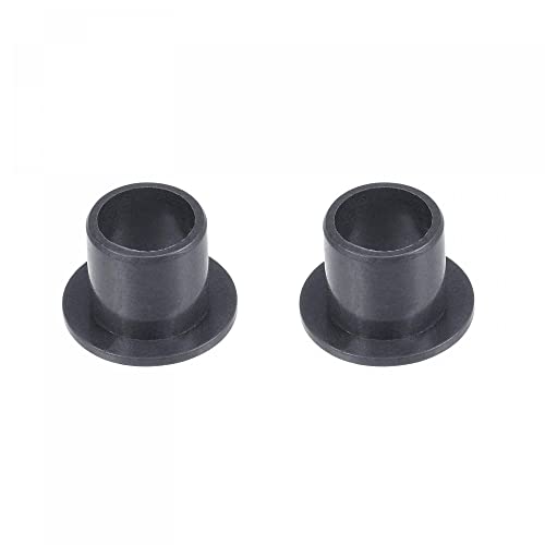 uxcell Flanged Sleeve Bearings 8mm Bore 10mm OD 10mm Length POM Wrapped Oilless Bushings Black 2pcs