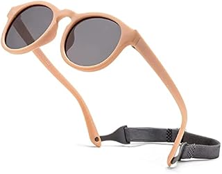 iNszkoos Flexible Polarized Baby Sunglass With Strap Adjustable, Infant Outdoor sunshade UV 400 protection Soft Silicone Frame Baby Sunglasses for 0-36 Months Toddler Newborn Boys Girls