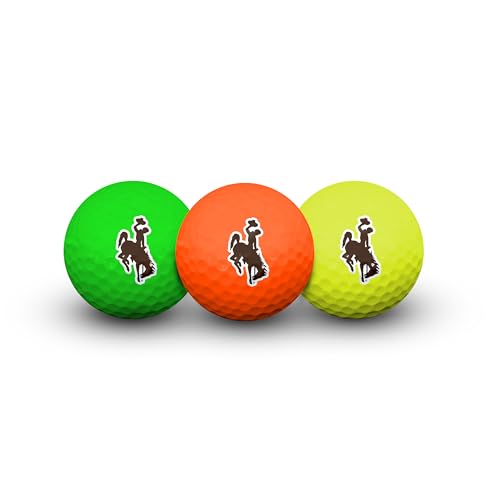 Team Effort Multi-Color Golf Ball Pack of 3 NCAA Wyoming