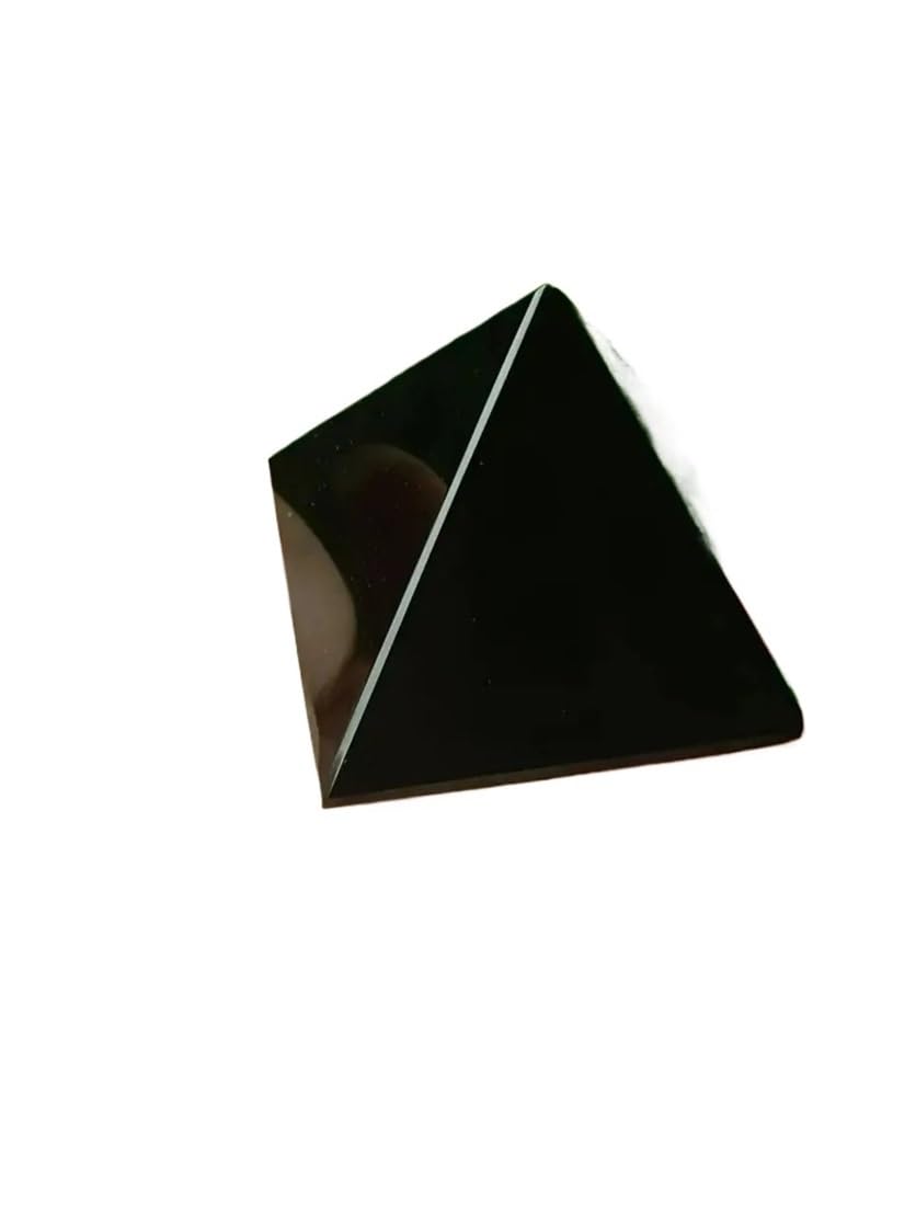 AARTERZZA 1pc 3.5-4.5cm Crystal Pyramid, Black Obsidian, Home Living Decor