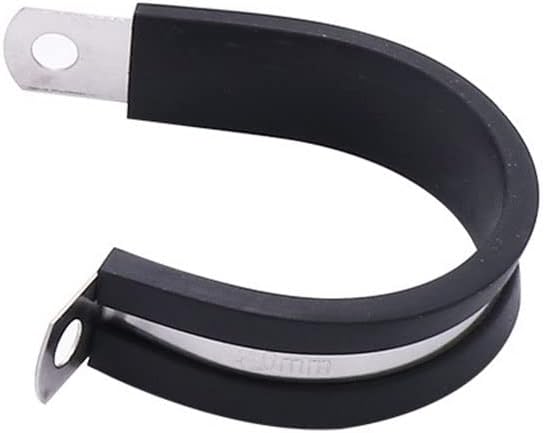 2pcs/lot 304 Stainless Steel Rubber Lined P Clips Cable Mounting Hose Pipe Clamp, for Pipe Brackets Tube Clamps are Used in Securing Hoses (Size : 55MM)