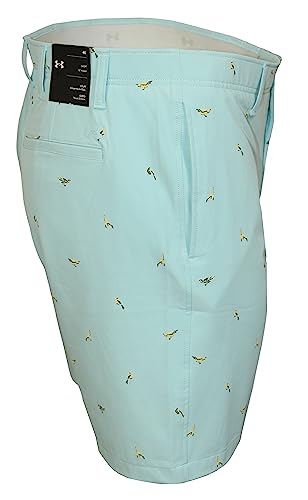 Under Armour Bermuda masculina de golfe estampada Storm 1377303, Turquesa, 32 Regular