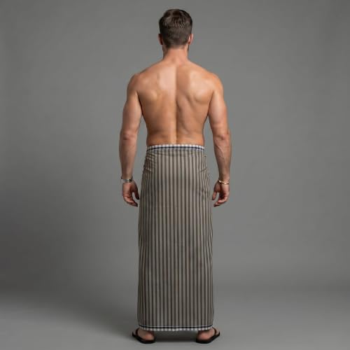 Image of Men's Cotton Lungi | Soft Breathable Wrap Around Lungi | Comfortable Daily & Home Wear for Men