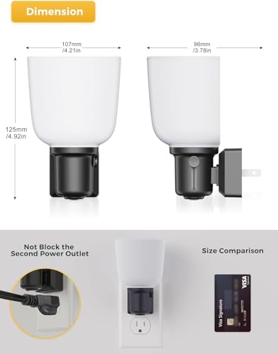 Image of L LOHAS LED Night Lights Plug into Wall,[4 Pack] Dimmable Plug in Night Light,0-100LM Adjustable Brightness,Dusk to Dawn Sensor, 3000K Soft White, Boho Farmhouse Night Lights for Bedroom Bathroom