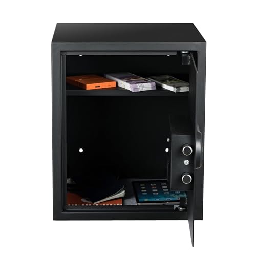 Image of Equal 48L SecureLite Safe Locker for Home | Digital PIN Code + Emergency Key | 10-Gauge Steel Door | 3 Year Warranty | 48 Litre - Matte Black
