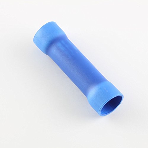 JT&T Products (2061H) - 16-14 AWG, Vinyl Insulated Butt Connector Terminals, Blue, 20 Pcs.