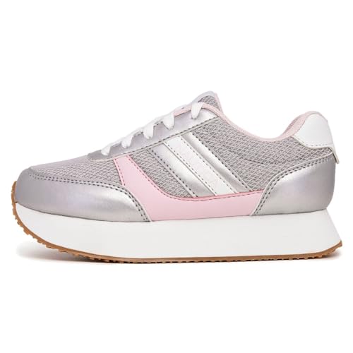 Nautica Girls Fashion Shoe - Lace-Up Low-Top Tennis Sneakers for Big Kids, Little Kids & Toddlers