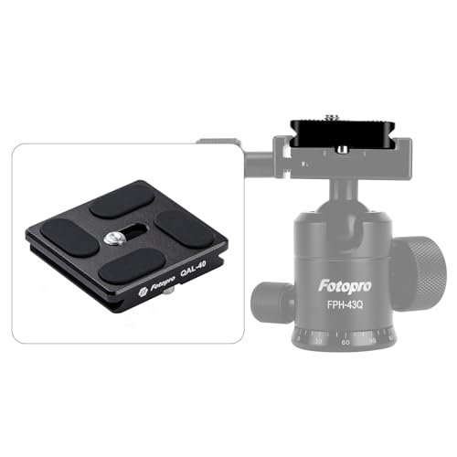 Fotopro Universal Arca-Swiss 40mm Aluminium Quick Release Plate, Easy Tight for Professional Bball Head Tripod, Quick Removable Plate for DSLR Camera&Heavy Lens, Skidproof QR Plate QAL-40 - image 4