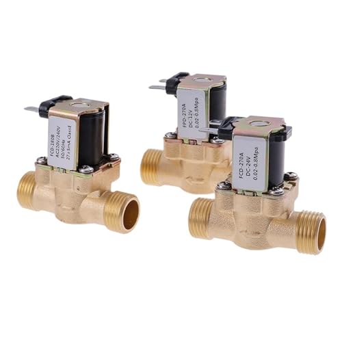 Électrovanne laiton G1/2 durable DC 12V pour circuits solaires