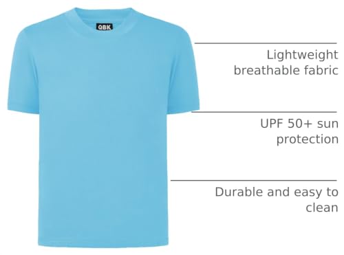 Image of QBK 2T to Youth Neon Shirt Kids UPF 50+ Dry Fit Athletic Short Sleeve Rash Guard T Shirts for Boys Girls Sports Undershirt