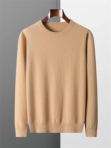 Men's Merino Wool Sweater Crew Neck Pullover Lightweight Knit Solid Color Basic Fall Winter Top4
