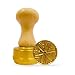 Corzetti Pasta Stamp Timeless Design in Brass with Natural Wood Handle