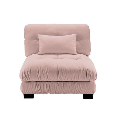 Image of SoarFlash Velvet Sectional Middle Position Sofa, Pink