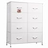   WLIVE-Fabric-Dresser-for-Bedroom-Tall-Dresser-with-8-Drawers-Storage-Tower-with-Fabric-Bins-Double-Dresser-Chest-of-Drawers-for-Closet-Playroom-Dormitory-White