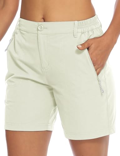 Image of TBMPOY Women's 6 inch Hiking Cargo Shorts Quick Dry with Pockets Work Golf Short Lightweight Outdoor Active Summer for Women