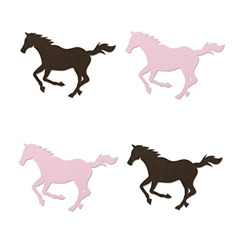Pink Horse Cut-outs, 12-Pack Double-sided Table Topper Baby Shower Birthday Party Decorations