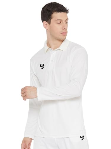 Image of SG CLUB Full sleeves Cricket whites Combo (Pant+Shirt)
