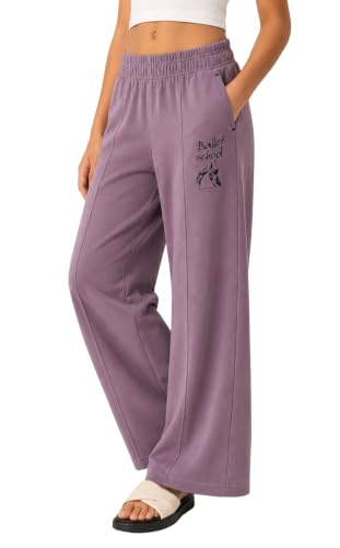 Image of Alan Jones Clothing Girl's Wide Leg Fit Mid Rise Track Pant