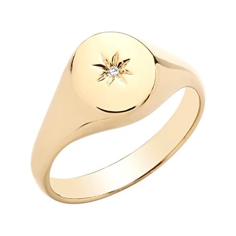 Old English Jewellers 9ct Gold Diamond Signet Ring Cover