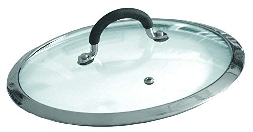 Ronneby Bruk Maestro Glasdeckel, Durchmesser 28 cm, Schwarz, One