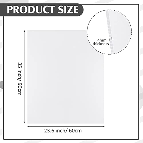 Image of Patelai 6 Pcs 24 x 36 Inches Corrugated Plastic Sheet Corrugated Poster Board 4mm Thick Waterproof Blank Board Sheets Plastic Yard Sign for Garage and Estate Sale, Indoor and Outdoor Use (White)