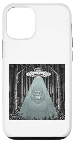 サスクワッチ森ゴリラグラフィックとエイリアンの出会い スマホケース iPhone 12/12 Pro 用