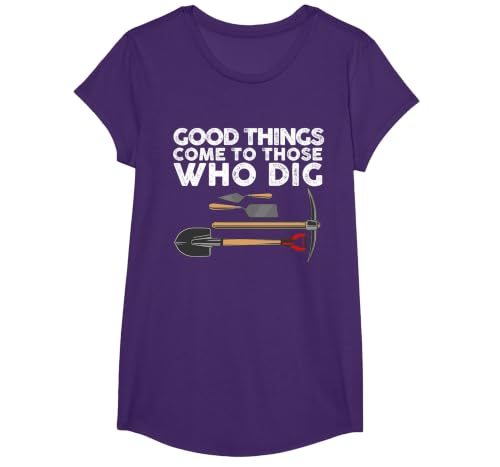 Funny Archaeology for Men Women Anthropology Archaeologist T-Shirt, Girls, Purple, Large