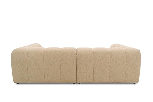 DOMO. collection Sofa Salto, 3-Sitzer Bigsofa mit Taschenfederkern, 3er Couch, Modulsofa, Polstergarnitur, 118 x 254 x 69 cm (BxTxH), beige – Bild 6