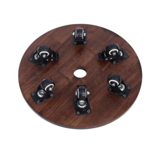 Sefoemut�A�ؔ��� �ؐ��ԑ� ���u�� ���|���b�N ����v���[�g �L���X�^�[�t�� �X�g�b�p�[�@�\ 360° ��] �������W���z�C�[�� �ړ��֗� ���� �������O�p (���a50 cm,�y�I�[�N�z�ӓ��F)