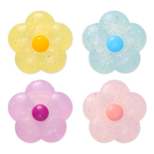 Image of PERFECTSIGHT Cute Glitter Flowers Thumb Grip Caps for Switch 2, PS5, PS4, Xbox Series X /S, Xbox One, Switch PRO Controller, 4PCS Kawaii Soft 3D Analog Thumbsticks Grips Joystick Cover