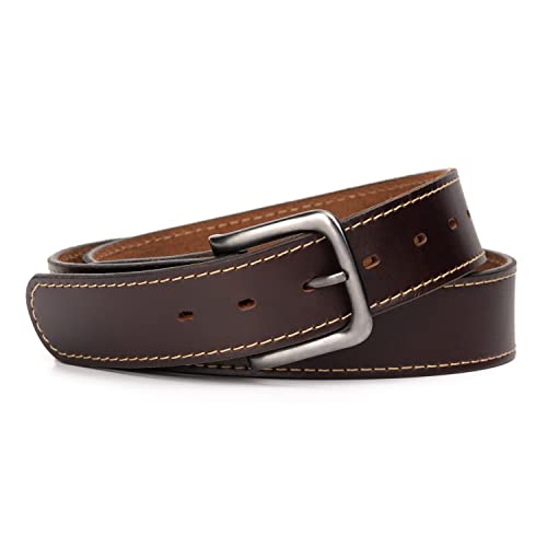 Ceinture pour homme en cuir pleine fleur marron clair d'exception
