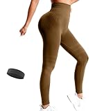 Legging 3D Cellumove Redefine Tu Silueta Sin Esfuerzo, Compresión Anti Cellulite Leggings Mallas Pantalones Push Up Anticelulitis (FR/ES, Letras, L, Regular, Regular, marrón)