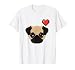 Pug Dog 8-bit Videogame Funny Gamers Pixelated Design T-Shirt for Men Women