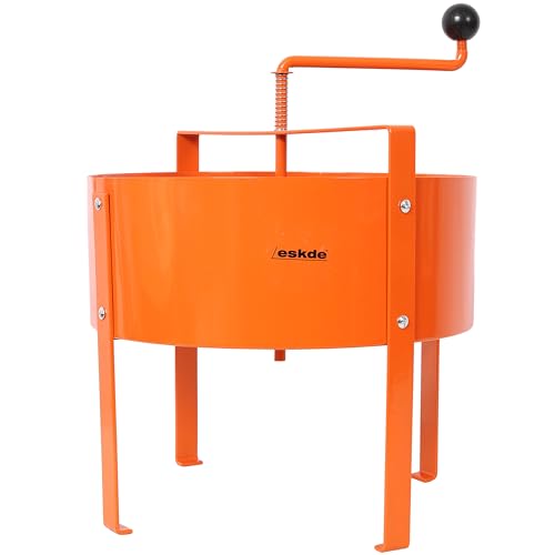 eSkde Rotary Garden Sieve - Garden Riddle with Spring-Loaded Handle | Heavy-Duty Steel Compost & Soil Sifter for Fine Results | Quick & Easy Sieving Sift Tool for Compost Sieve | 40cm Mesh Screen