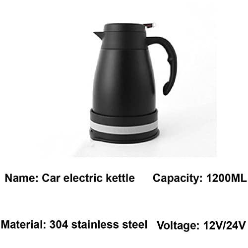 Tetera eléctrica portátil de acero inoxidable 1200 ml negro miniatura 4