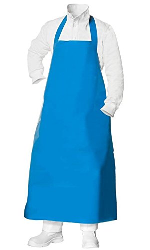 Abwaschbare Labor/Chirurgie/Arzt Schürze Kittel 120cm - waschbar - Klick System - blau
