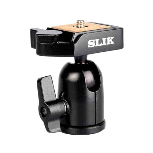 SLIK SBH-100 DQ Compact Ballhead with Quick Release, Supports 2.2 lbs., Black (618-324)
