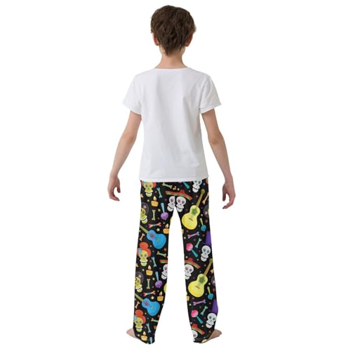 ZZXXB Skull Maraca Boys Long Pants Soft Trousers Elastic