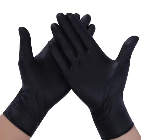 Generic Nitrile Gloves, Hypoallergenic for Clinic, Lab, Salon, Barners, Tattoo Shop and Home Use, Black Medium, 100/Box, dzw-002