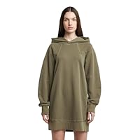 G-Star Damen Overdyed Hooded Sweater Kleid, Grün (wild Olive gd D26471-D688-C028), M