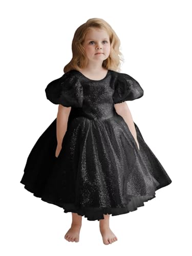 Sparkle Tulle Flower Girl Dress for Wedding Kids Puffy Satin Long Princess Pageant Dress Birthday Prom Ball Gowns