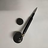 Billiard Chalk Cover Holder, Aluminum Alloy and Plastic Snooker Cue Chalk Protector Case, Portable Chalk Tube for Billiards, Silver（Black Round）