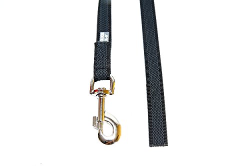 IDC Color & Gray gumierte Leine, 20 mm x 3 m ohne Schlaufe, Schwarz-Grau
