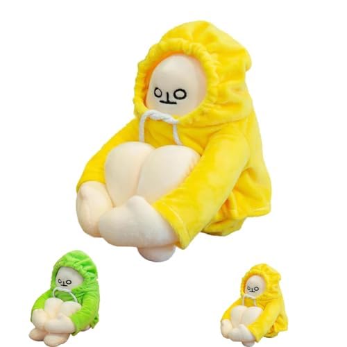 Midlife Crisis Bob Toy, Plush Banana Toy, Midlife Crisis Bob Toy Banana Man Doll, Funny Decompression Stuffed Toy (Yellow,18cm/7.09in)